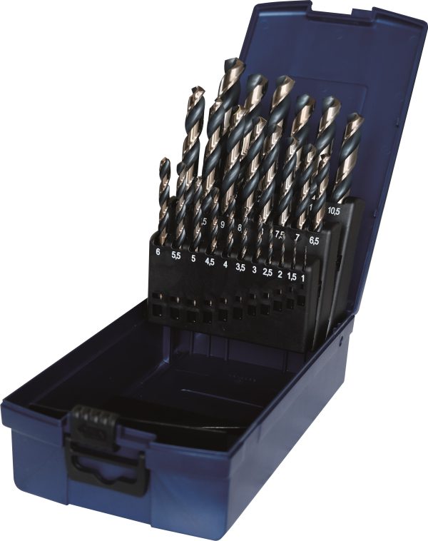 Coffret 25p Forêts Queue avec Plats HSS-CO5% 1-13/0,5mm