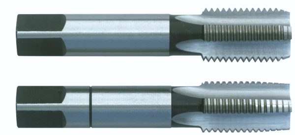 Jeu de 2 Tarauds à Main à Gauche GAZ-BSP HSS 1/8-28 BSP LH